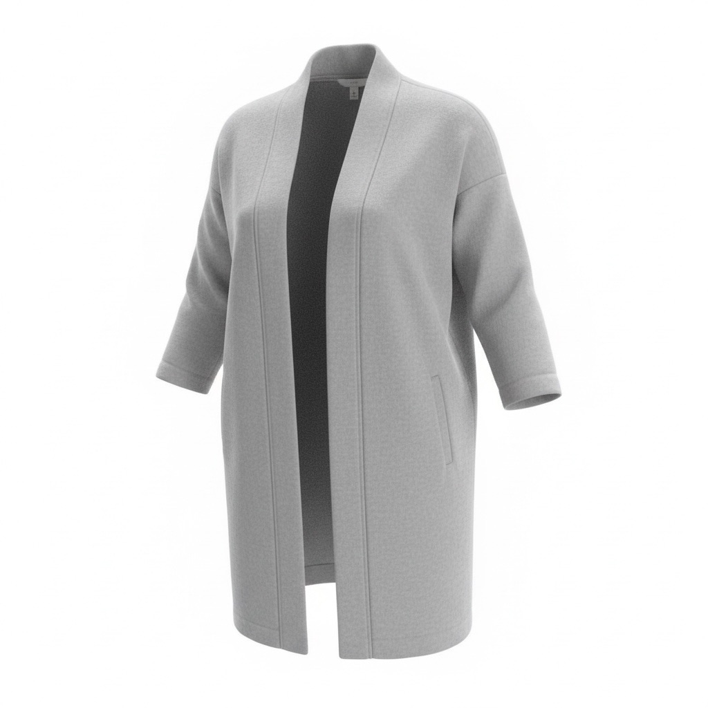Halston Heritage Charcoal Cape Jacket